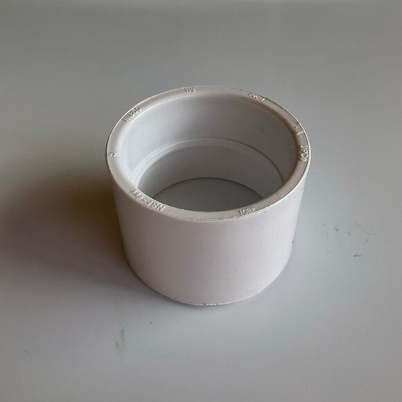 Coupling U4801 11/2 HXH PVC White 1-1/2" D2665 - Picture 2 of 4